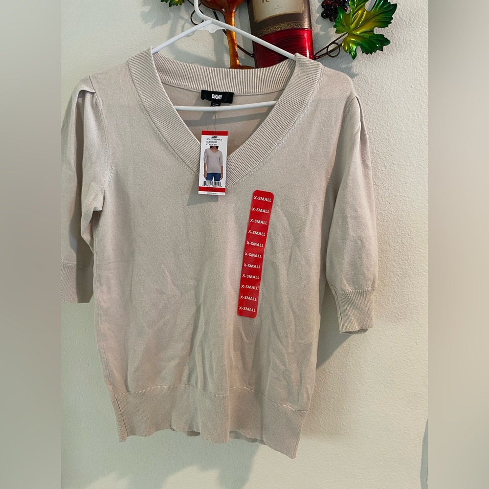DKNY PUFF SLEEVE TOP sweater color Bir size XS